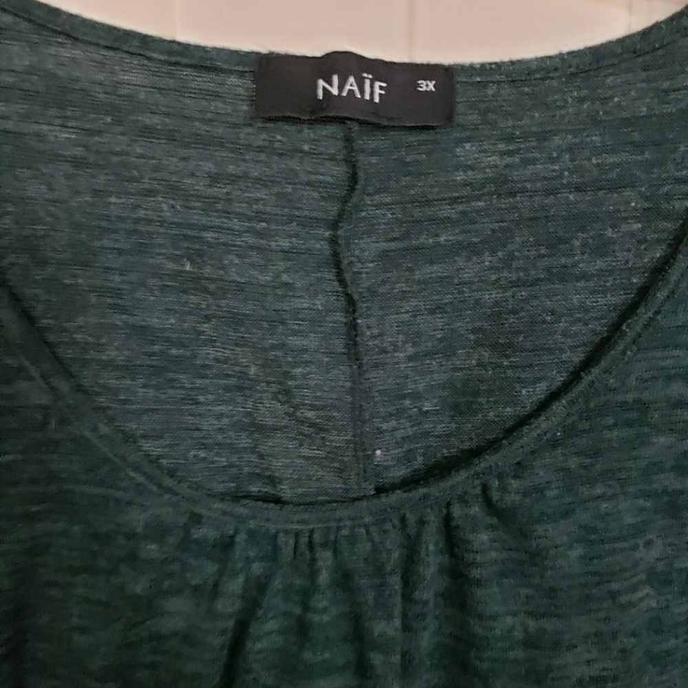 Naif Asymmetrical Green Sweater Top size 3x